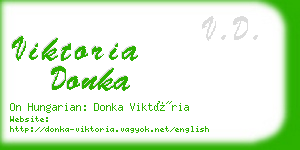 viktoria donka business card